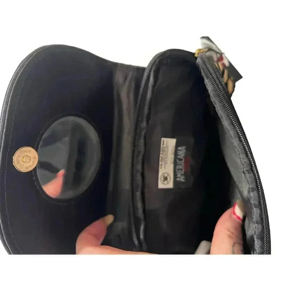 Americana by sharif makeup bag NWT woven with mirror - Picture 4 of 6